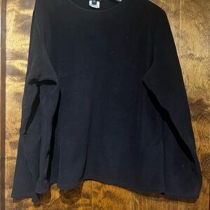 Lands' End fleece crewneck Black Top